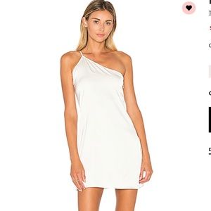 white one shoulder mini dress